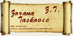 Zorana Tasković vizit kartica